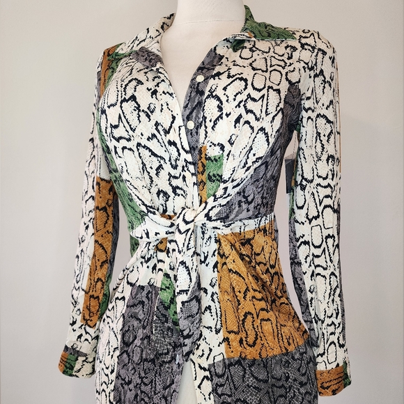 Nine West Heritage Stripe Collection Extra Small Button-Up Dress NWT - Picture 3 of 15